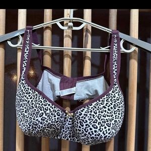 Cacique Women Bra 44F Brown Leopard Print